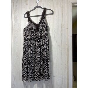 Lane Bryant Women's Leopard Illusion Lace Dress 18